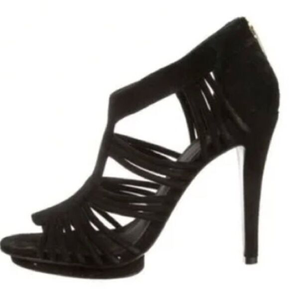 Tory Burch Sigourney Cage Heels Black - Picture 1 of 11